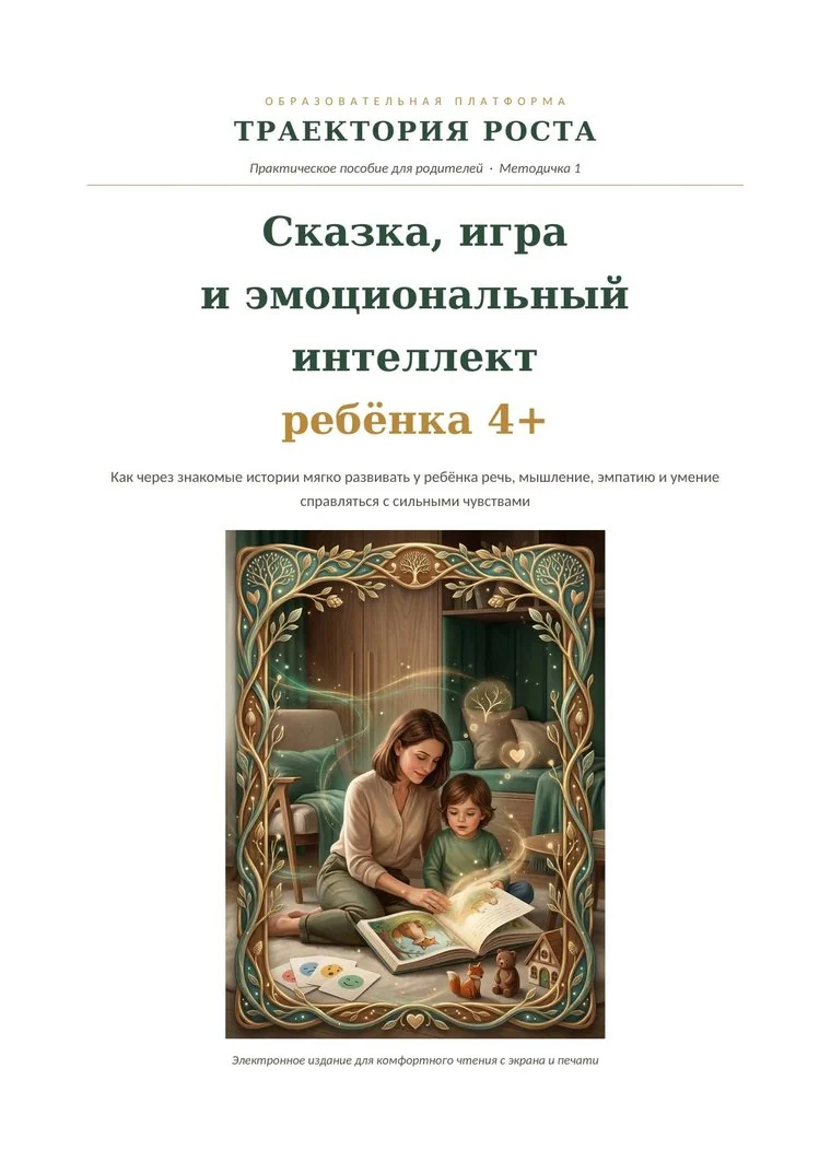 Обложка методички «Сказка, игра и эмоциональный интеллект ребёнка 4+»
